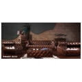 italy vintage style genuine leather chesterfield brown leather sofa